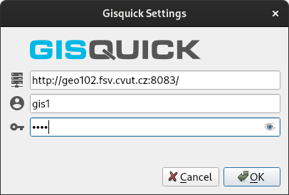 Gisquick: přihlášeni