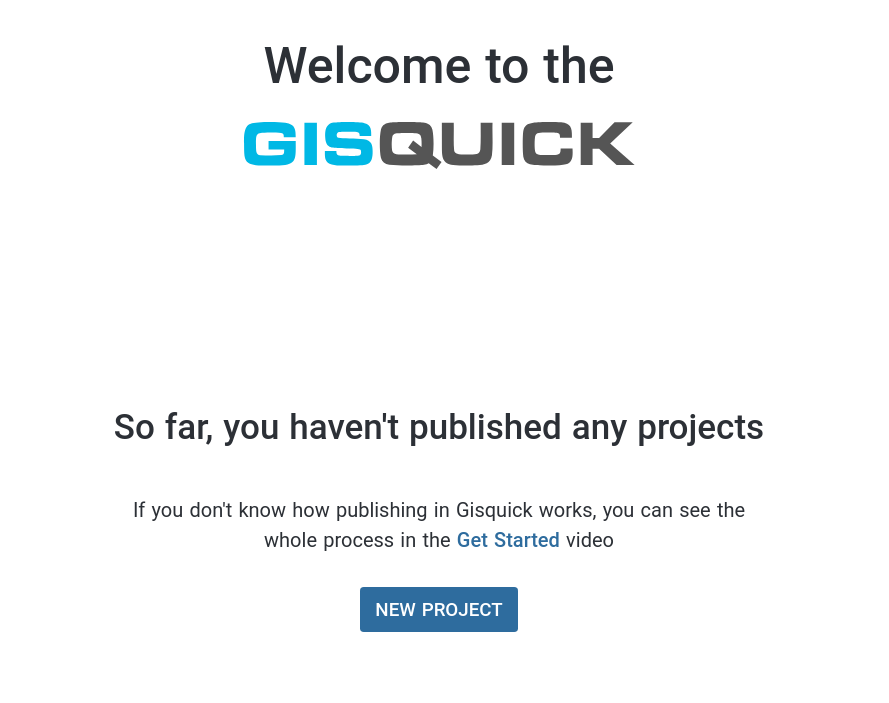 Gisquick: nový projekt