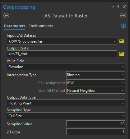 LAS Dataset To Raster