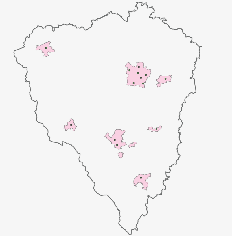 Mapa poboček Map 4