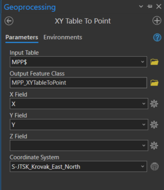 XYTabletoPoint